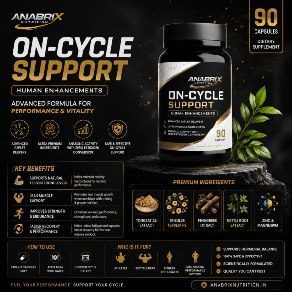 Power your grind, protect your gains 💪🔥 — Anabrix On-Cycle Support is built for strength, stamina & unstoppable performance. Elevate every rep. #AnabrixNutrition #OnCycleSupport #BodybuildingIndia #MuscleGrowth #FitnessM